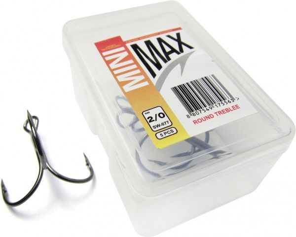 Крючок MiniMax Treble Hook round №2/0 5 шт. SW077-2/0