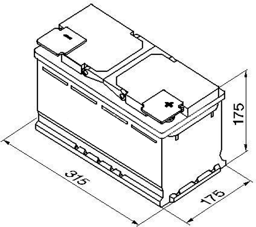 Акумулятор автомобільний Bosch S4 010 80А 12 B «+» праворуч