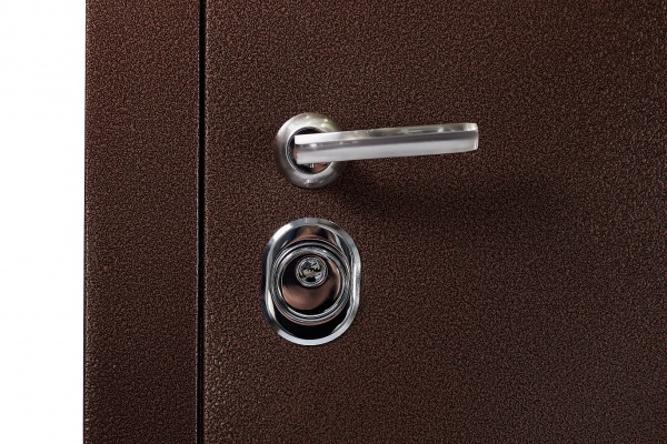 Дверь входная Министерство дверей КУ-Орнамент дуб темный 2050х860 мм правая