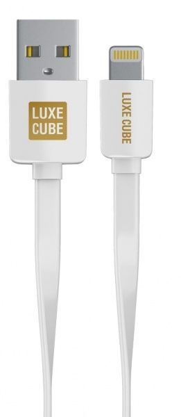 Кабель Luxe Cube Flat 1 м білий (9998686444151) 
