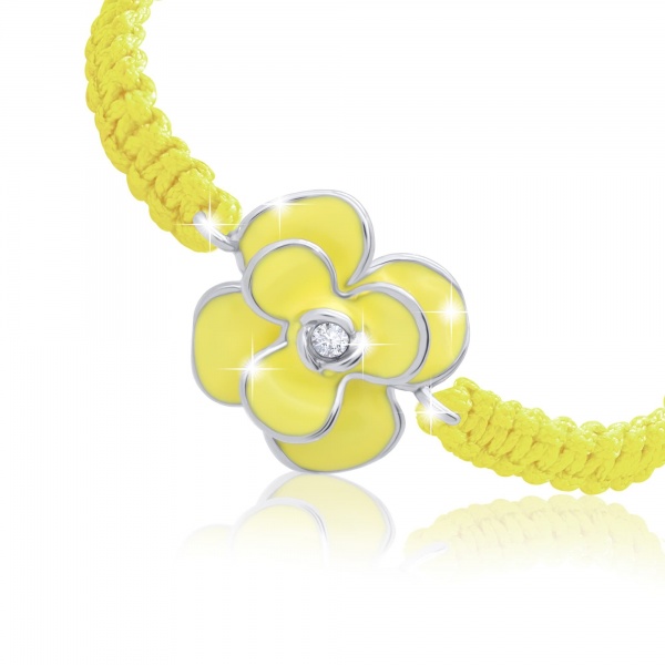 Браслет плетеный UMa&UMi Пион желтый