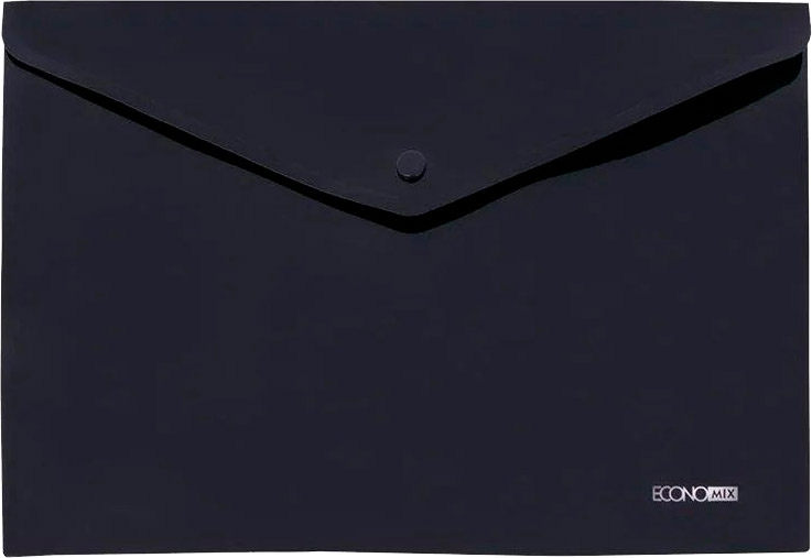 Папка-конверт А4 на кнопці Economix чорна Economix E31305-51