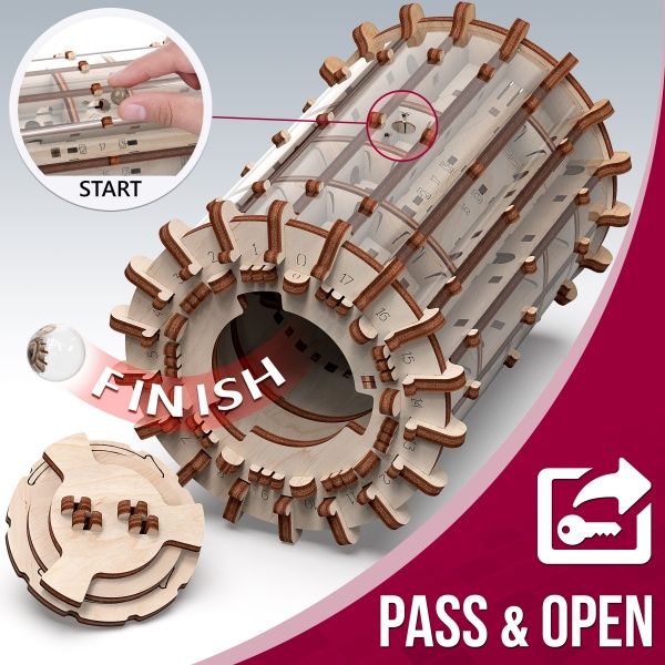 Дерев'яний 3D-конструктор Mr.Playwood Лабіринт scroll & Hole механічний 10701