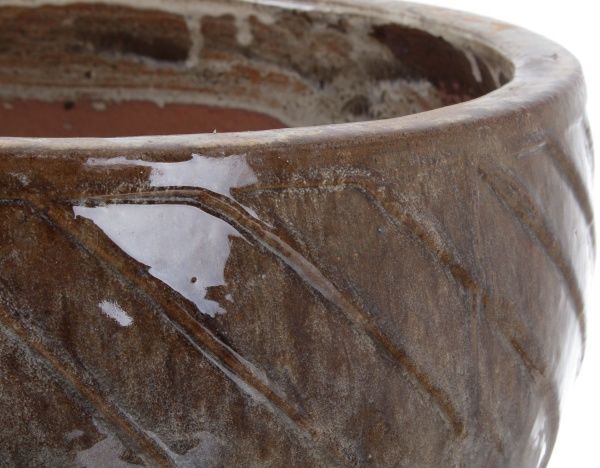 Кашпо Viet Thanh Ceramic завиток 40х29 см VT.10944-2 круглый коричневый 