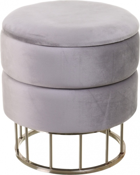 Скриня-пуф для зберігання Laurent світло-сірий 37,5х37,5х41 см 