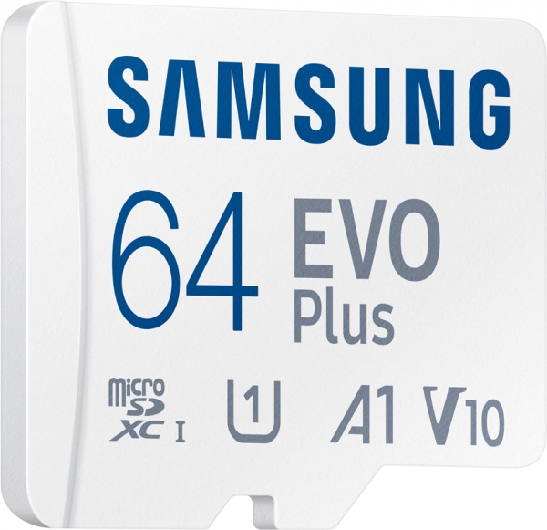Карта памяти Samsung microSDXC 64 ГБ Class 10 (MB-MC64KA/RU) EVO Plus UHS-I + SD адаптер 