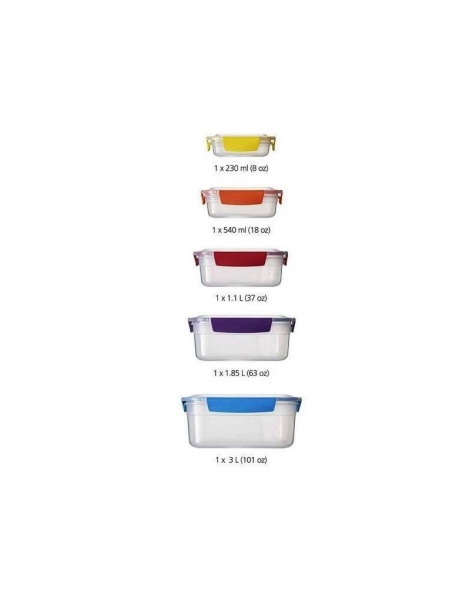 Набор контейнеров для пищевых продуктов 5 шт. Nest Lock пластик 1000677 Joseph Joseph
