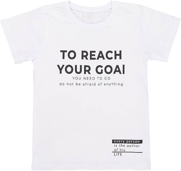 Футболка унисекс Фламинго 864-417 р.146 белый 