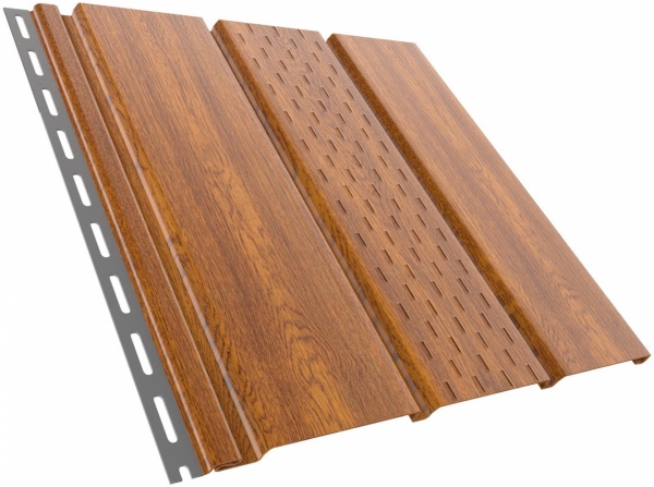 Панель-софіт Bryza перфорована 3x0,305 м золотий дуб 