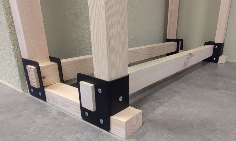 Набор монтажный для бруса 60х40 мм (4 кронштейна + метизы)