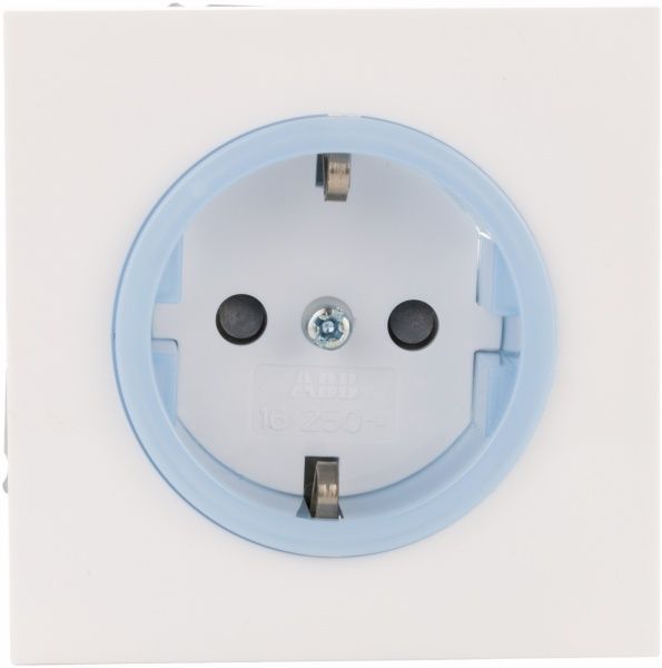Розетка із заземленням ABB Neo SCHUKO 16 А 250 В зі шторками блакитний