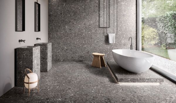 Плитка Emil Ceramica Lombarda Nero Lapp. 90x90 