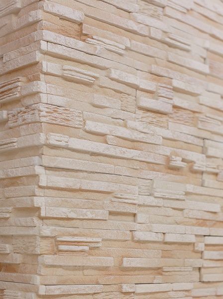 Плитка гипсовая уголок RUSTIKA Верона кремовая 0,37 кв.м 