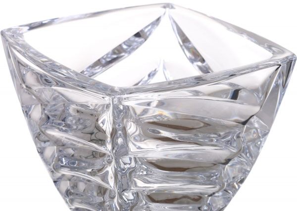 Ваза на ніжці Facet скляна прозора 24,5 см Bohemia