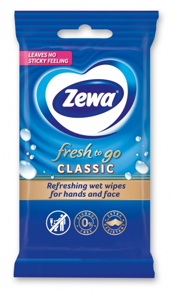 Вологі серветки Zewa Fresh to Go Classic 10 шт.