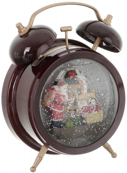 Фонарь декоративный Часы Санты подарки 14x8, 5x19 см