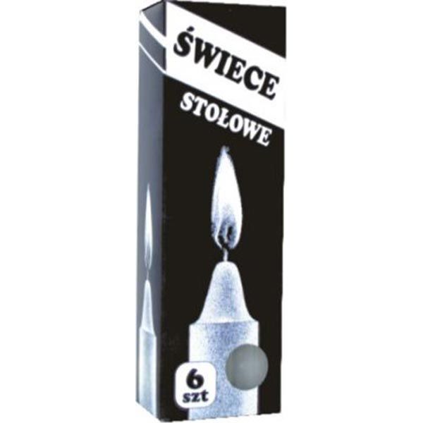Набір свічок столових s1 6 шт. Bispol
