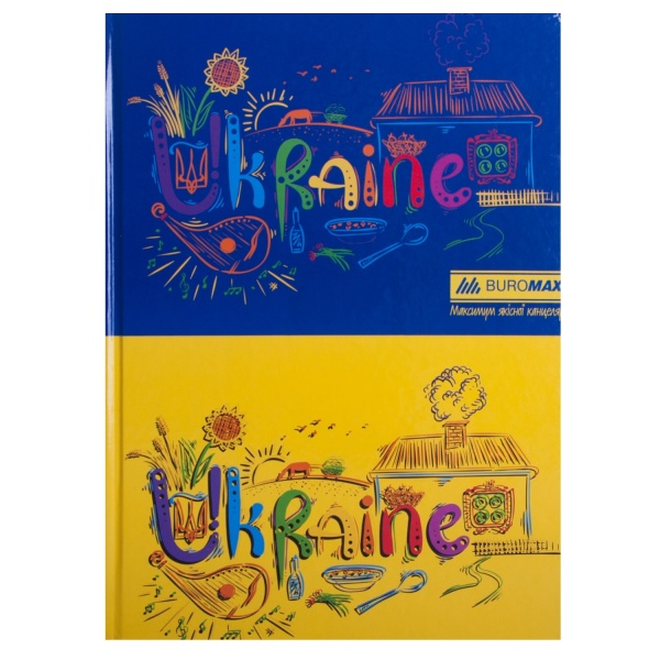 Книга канцелярська UKRAINE А4 96 арк. клітинка асорті Buromax