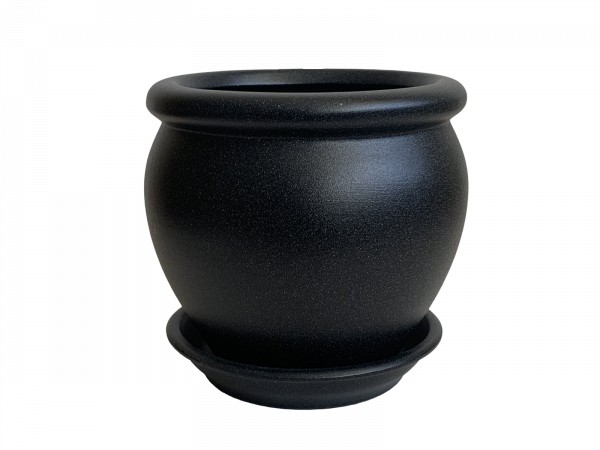 Горшок Ориана-Запорожкерамика Вьетнам №3 круглый 5 л черный (011-3-144) 