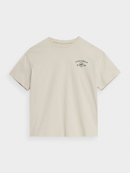 Футболка 4F TSHIRT M1013 4FJSS23TTSHM1013-12S р.152 бежевый