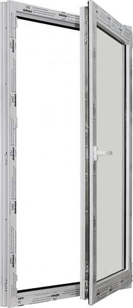 Вікно поворотно-відкидне ALMplast 60 800x1200 мм праве однокамерний склопакет 24 мм