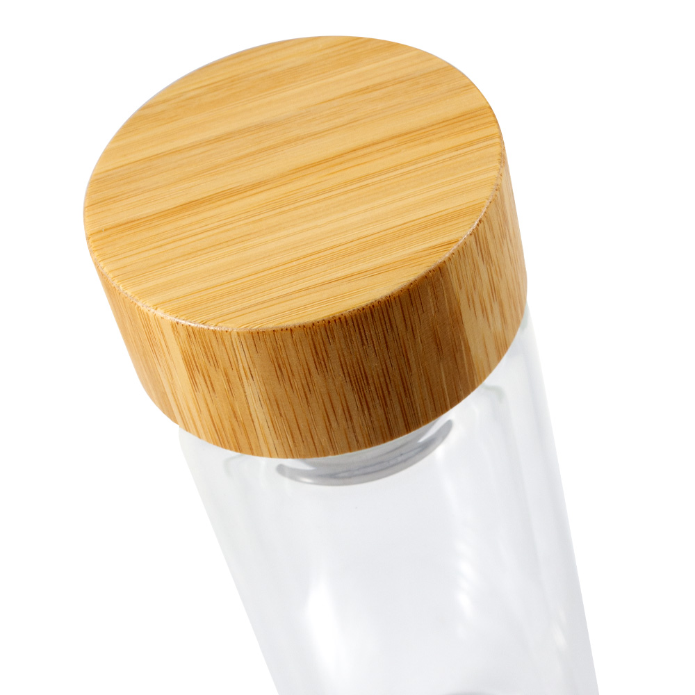 Пляшка для води Arino з фільтром, бамбукова кришка, 300 мл