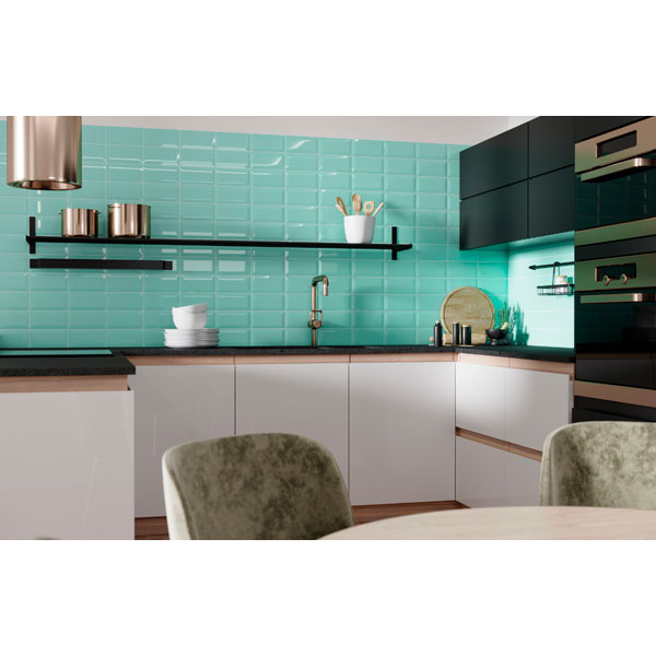 Плитка Golden Tile Metrotiles м’ятний 46L051 10x20 