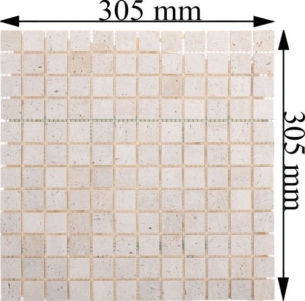 Плитка KrimArt мозаїка Travertin Classic МКР-2С 305x305 