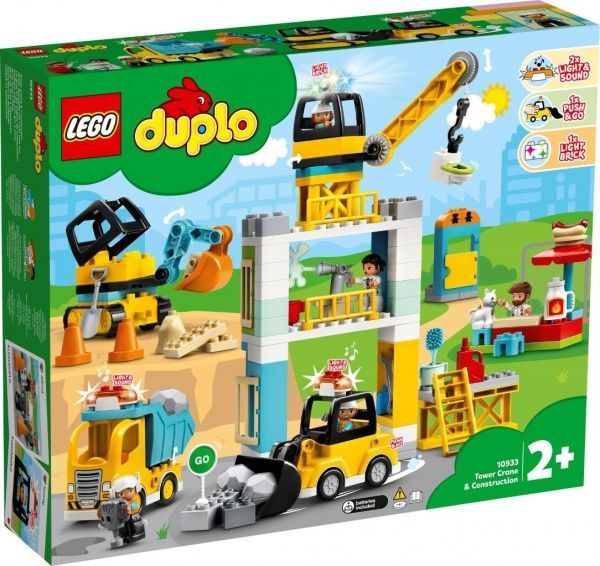 Конструктор LEGO Duplo Підйомний кран і будівництво 10933