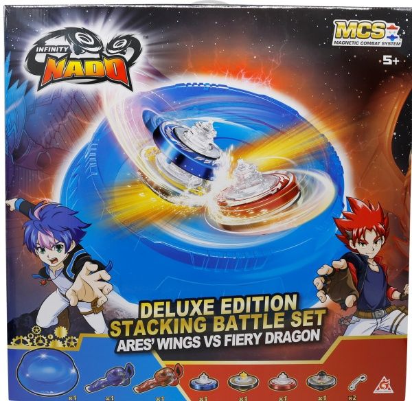 Пусковий пристрій Auldey Infinity Nado V Deluxe Battle Set комплект з двома дзиґами Ares' Wings vs Fiery Dragon Крила А EU634806H