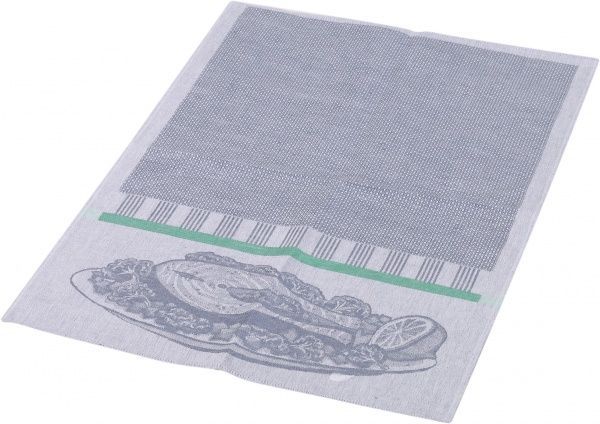 Рушник вечеря 49x70 см Білоруський льон синій 