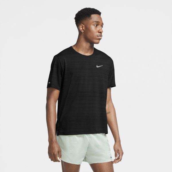 Футболка Nike M NK DF MILER TOP SS CU5992-010 р. 2XL чорний