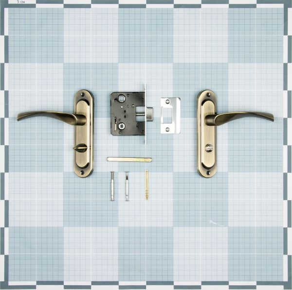 Ручка на планке Bruno WC 1250 WC 50 мм латунь