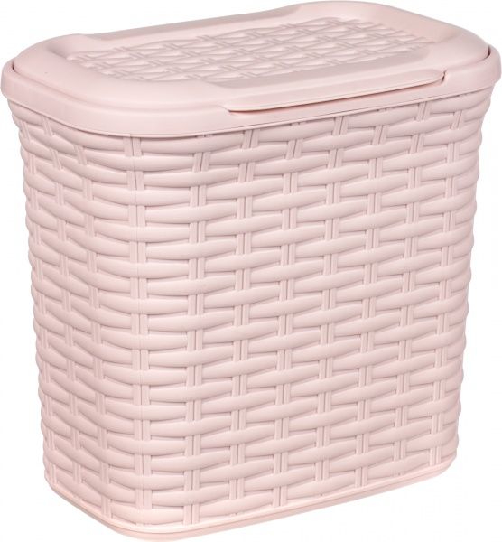 Кошик для прального порошку Ucsan Plastik рожева пудра 260x270x180 мм