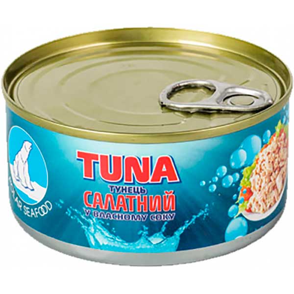 Тунец салатный измельченный в своем соке 185г POLAR SEAFOOD