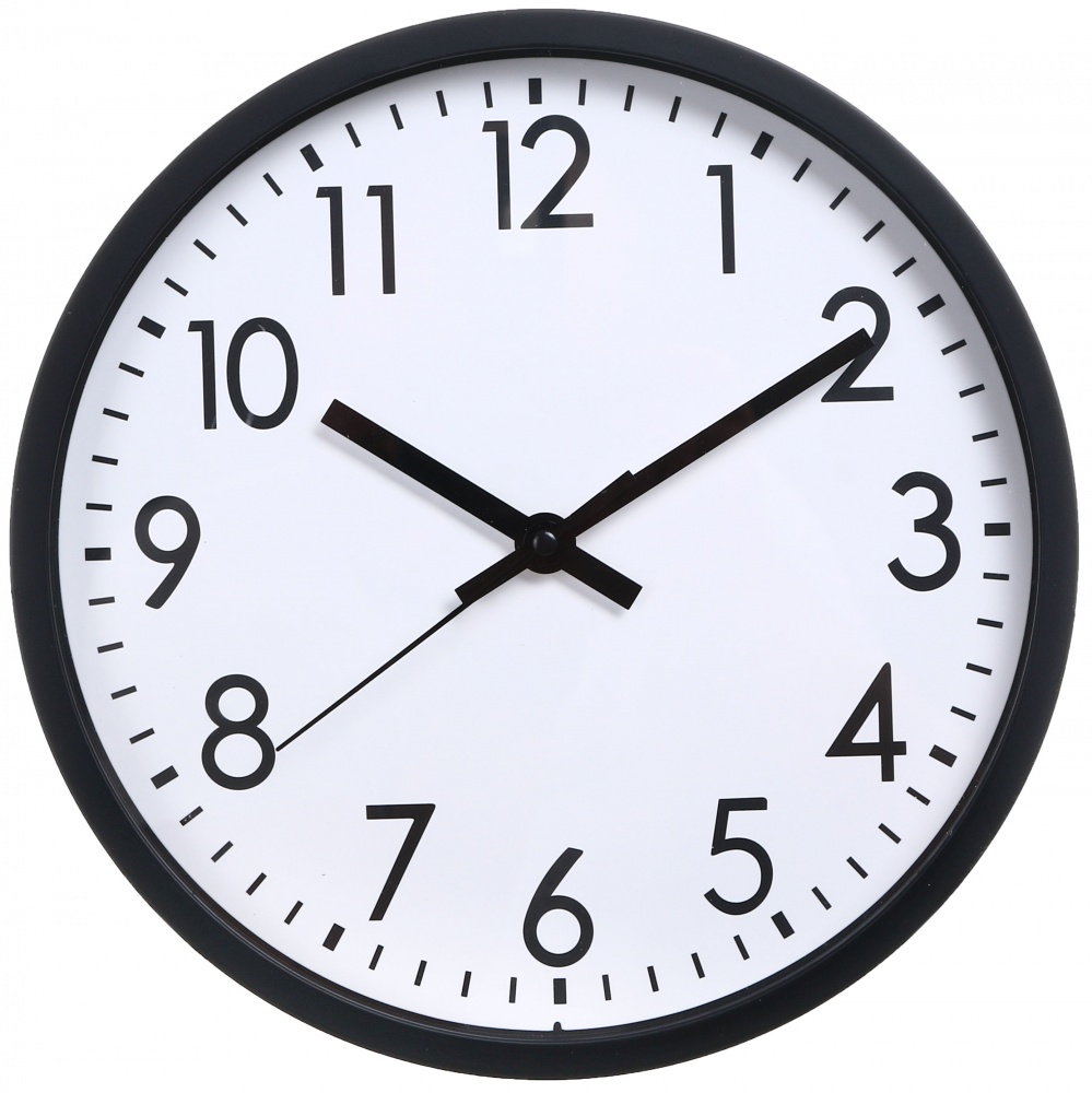 Часы настенные Джиффи черная рама 25,4х25,4х3,8 см Sensio