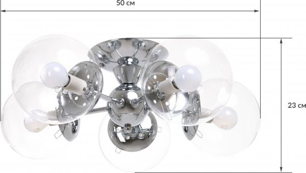 Світильник стельовий Accento lighting Doviles 40 Вт E14 хром 