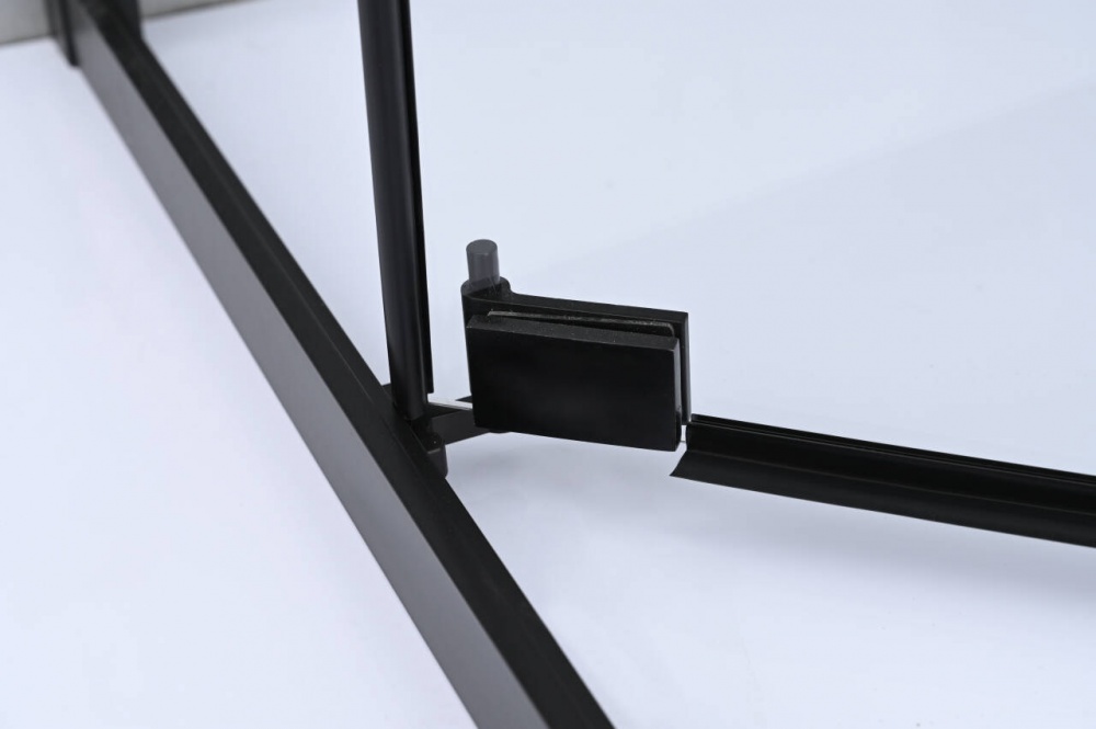 Душевое ограждение EGO EGOIST SLIDE 90х90х200 см, стекло проз 6мм, проф черный алюм