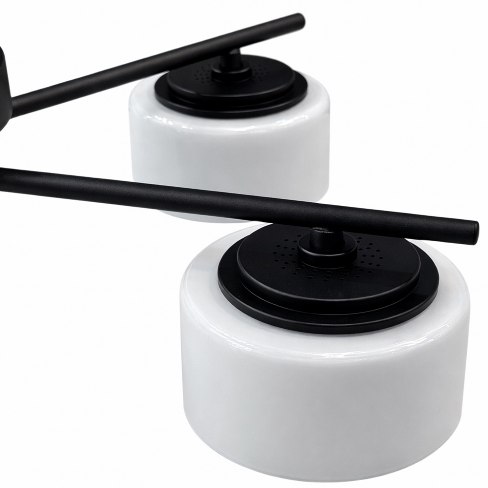 Люстра потолочная LIGHT SET DUSHA MS228 6x12 Вт GX53 черный/молочный