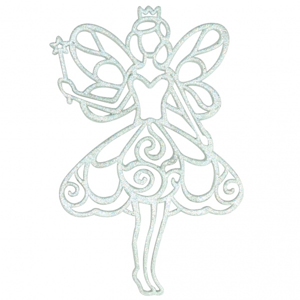 Елочная игрушка Фея 2Д 12 см белый