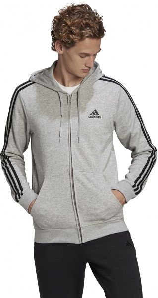 Джемпер Adidas M 3S FT FZ HD GK9034 р. XL сірий