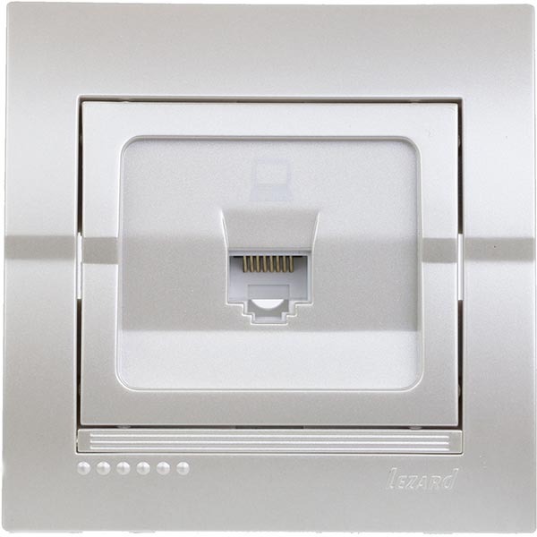 Розетка комп’ютерна Lezard Deriy перлинно-білий 702-3030-139