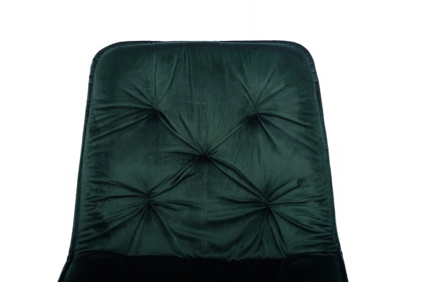 Стул обеденный Плото велюр зеленый/черный