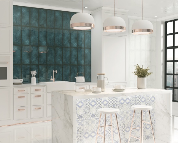 Плитка InterCerama Copper білий 23*50 /244 061 23x50 