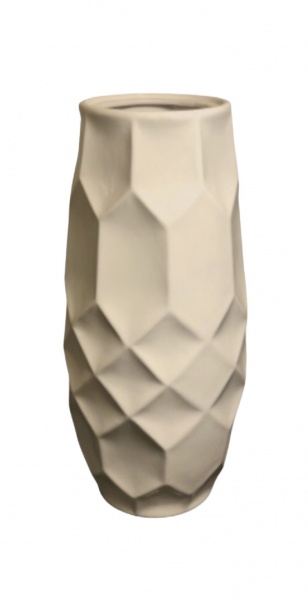 Ваза керамическая Nana ceramics Эдем 32 см бежевый глянец