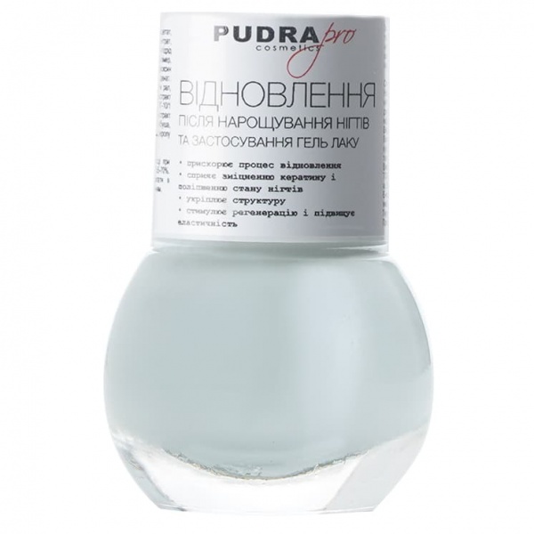 Зміцнювач Pudra Cosmetics Вiдновлення пicля нарощування нігтів 13 мл — фото 1