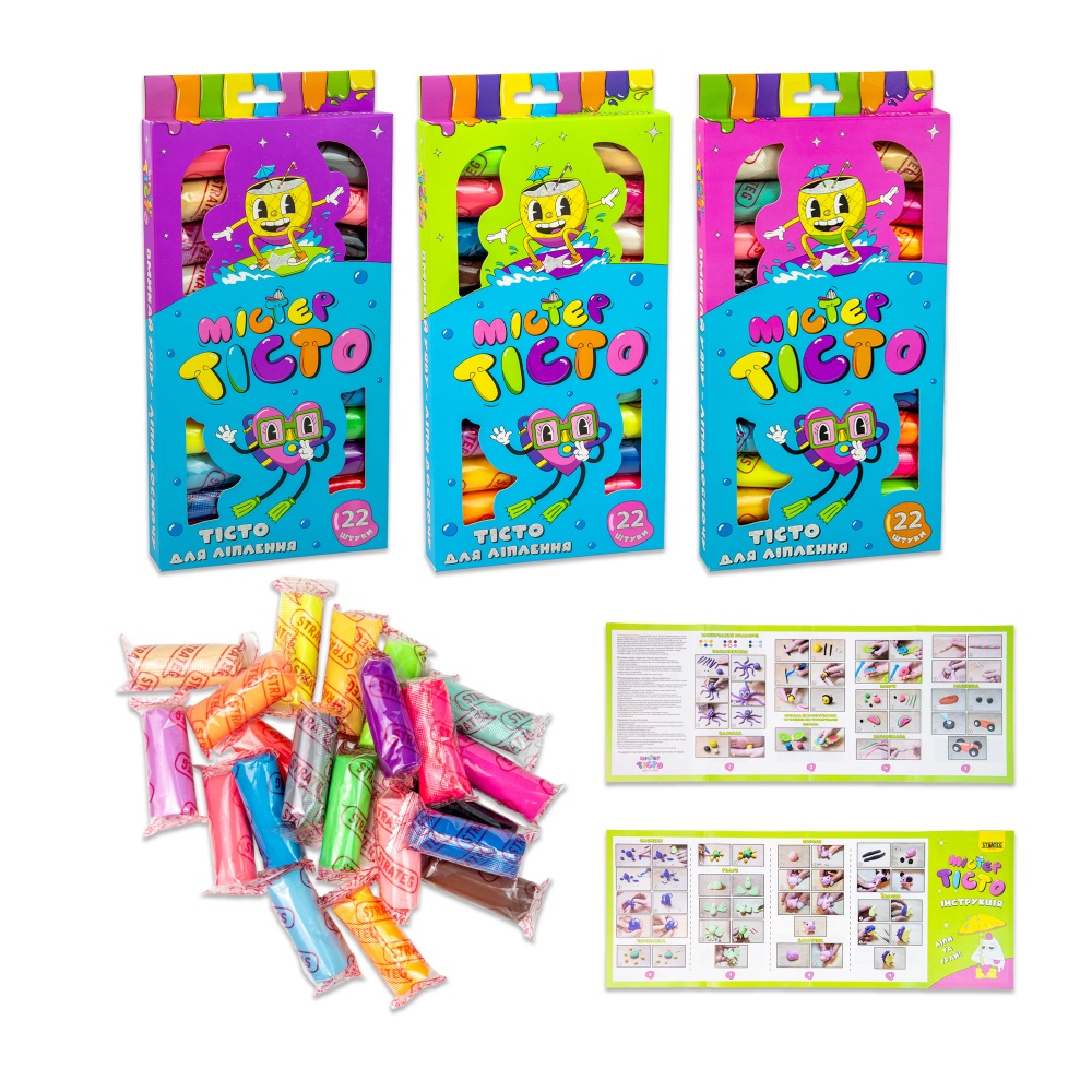 Набор для лепки Strateg Мистер тесто 22 шт. 41003