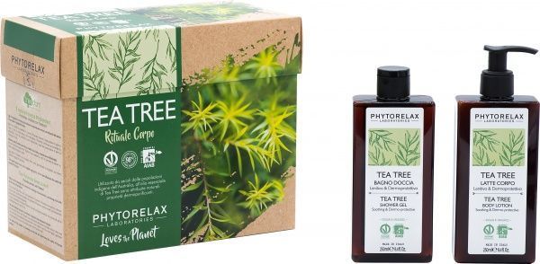 Подарунковий набір унісексдля жінокдля чоловіків Phytorelax Tea Tree гель для душу + лосьйон для тіла