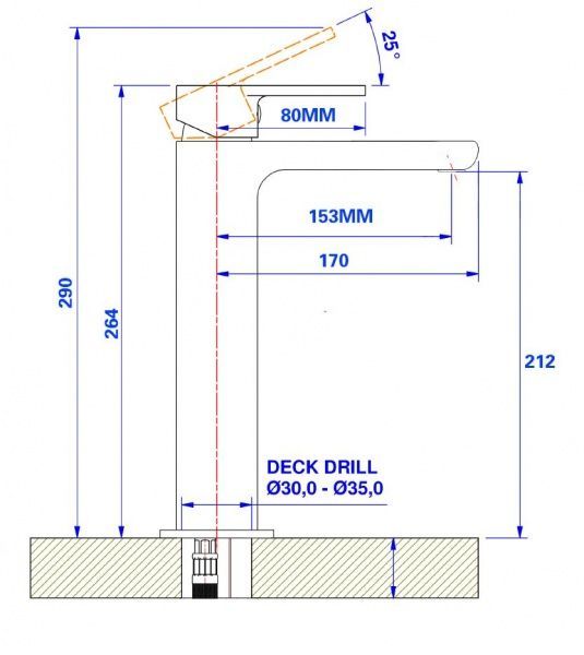 Змішувач для умивальника Mixxen Тренд MXTP0464