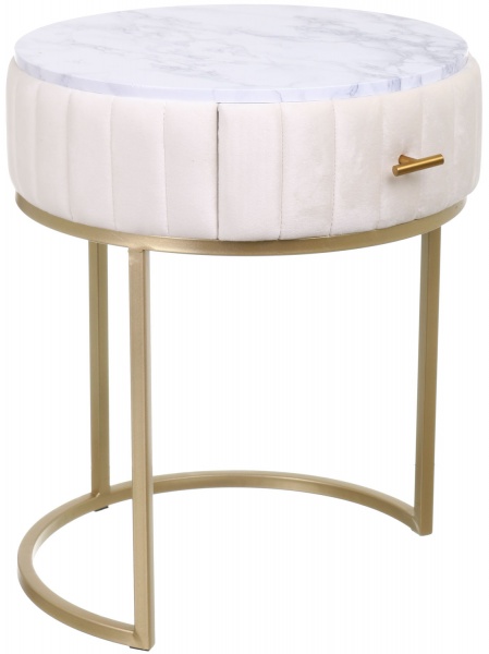 Набір декоративний Monaco 44,5х44,5х51 см/36х36х38 см білий/золотистий 